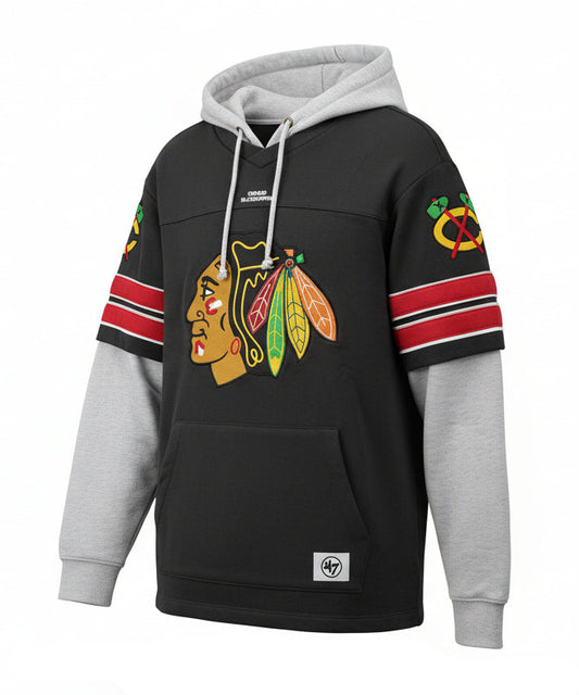 Chicago Blackhawks Flint Black Cornerback Lacer Hoodie