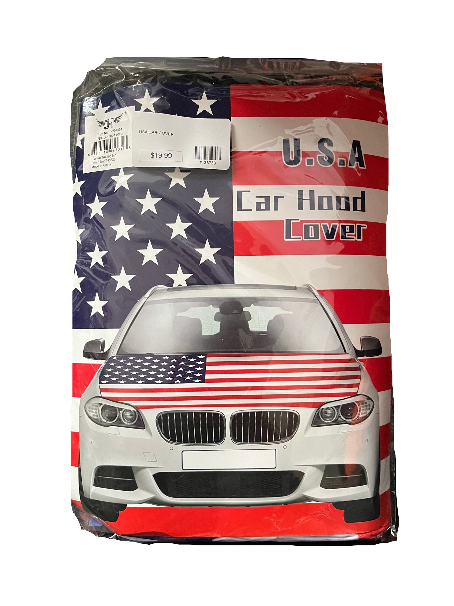 USA Flag Car Hood Cover
