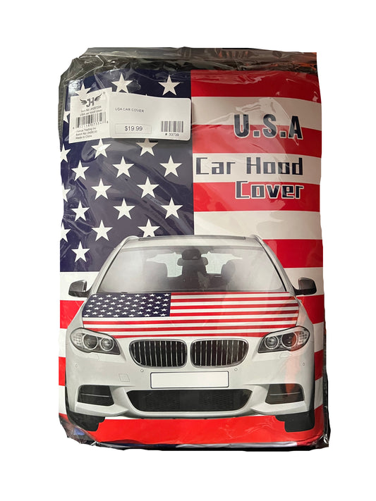 USA Flag Car Hood Cover