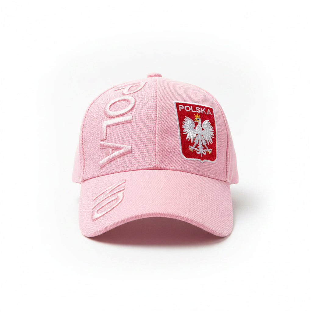 Poland Pink 3D Stitched Emblem Hat