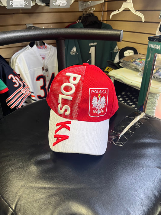 Polska Red and White 3D Stitched Emblem Polish Hat