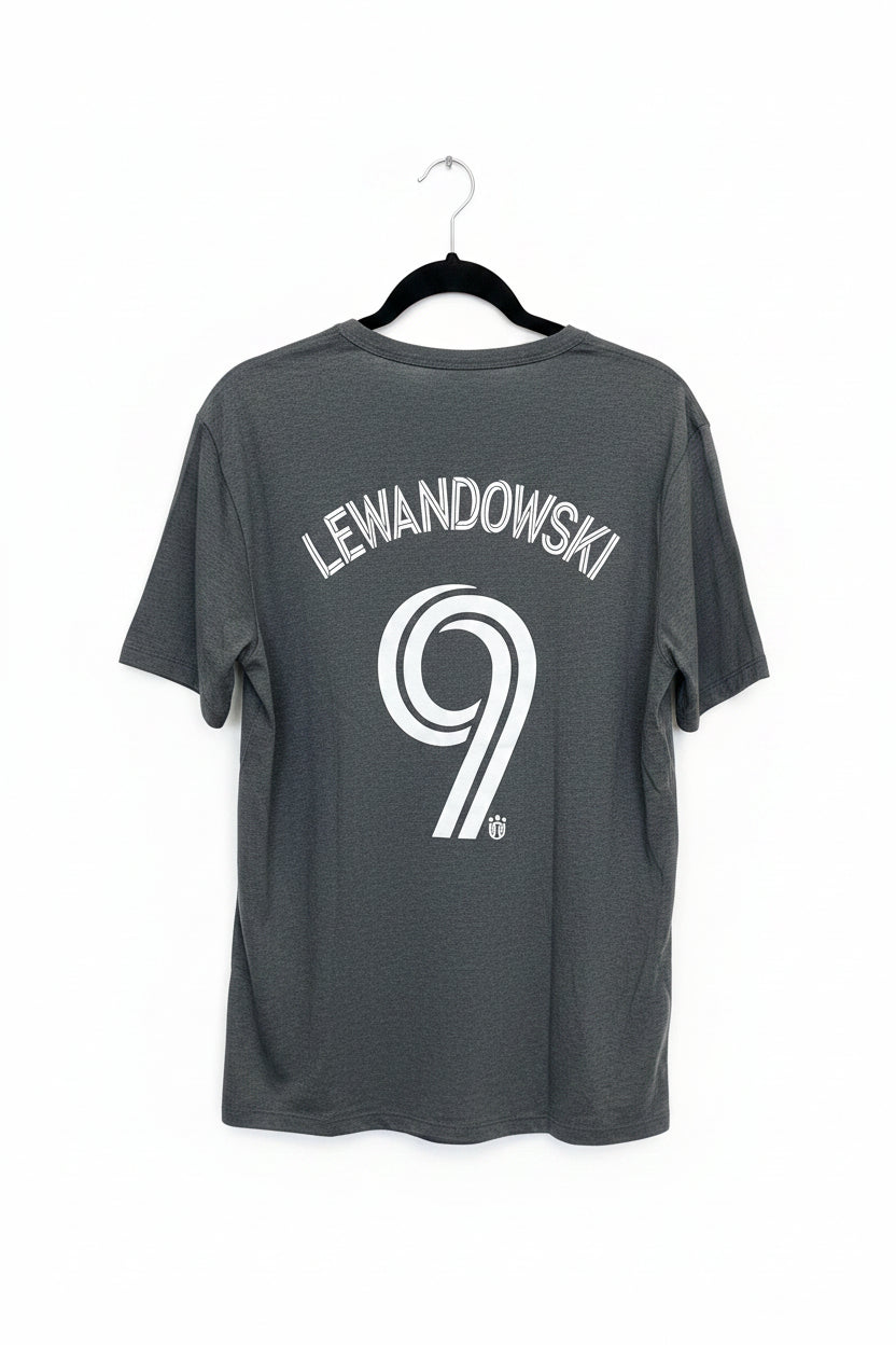 Robert Lewandowski Chicago Fire Name & Number T-Shirt - Gray