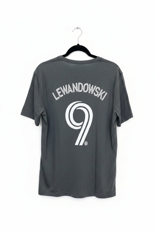 Robert Lewandowski Chicago Fire Name & Number T-Shirt - Gray