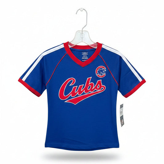 Youth Chicago Cubs Outerstuff Royal Big League Base Runner Ringer T-Shirt