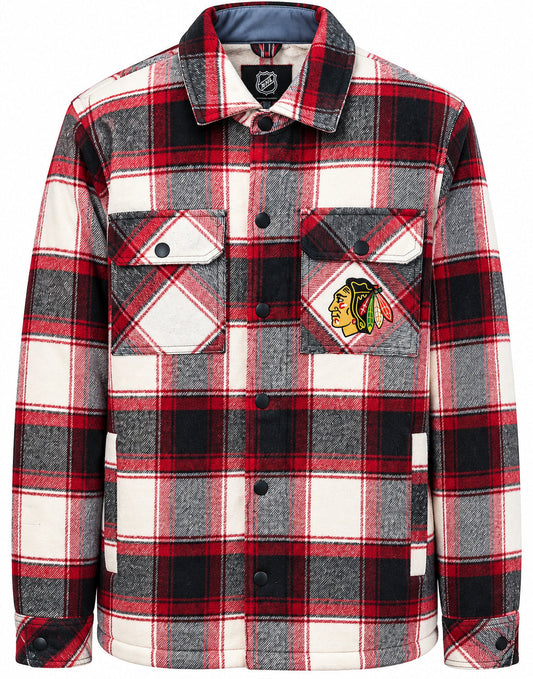 Chicago Blackhawks GIII Stitched Flannel Jacket