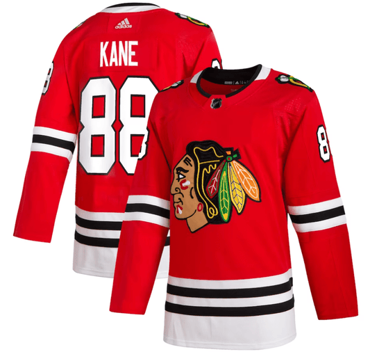 Man's Chicago Blackhawks Patrick Kane adidas Home Authentic Player Jersey  Red