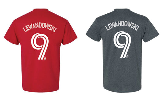 Robert Lewandowski Chicago Fire Name & Number T-Shirt - Gray