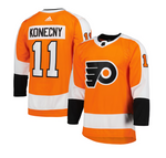 Men's Philadelphia Flyers Travis Konecny adidas Orange Home Primegreen Authentic Pro Player Jersey