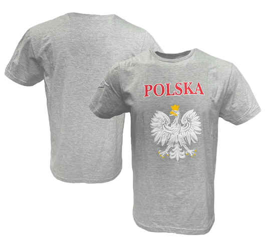 Bulk of Polish Men's Polska Softstyle Printed Eagle Crest T-Shirt 12 Pack