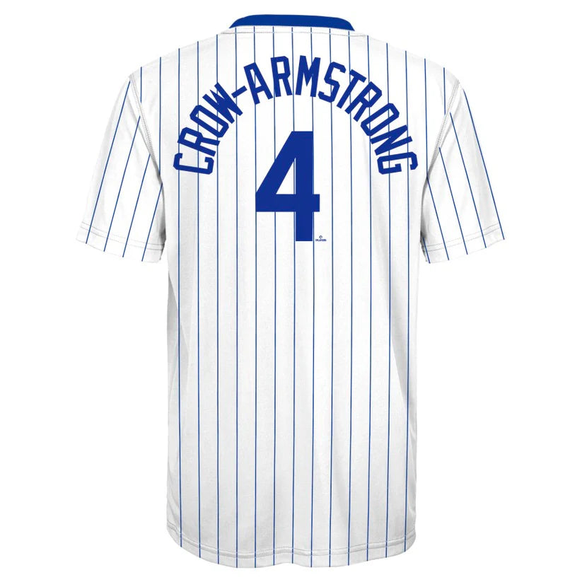Cubs Youth Pinstripe Jersey T-Shirt - Crow / Armstrong