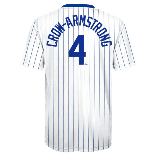 Cubs Youth Pinstripe Jersey T-Shirt - Crow / Armstrong
