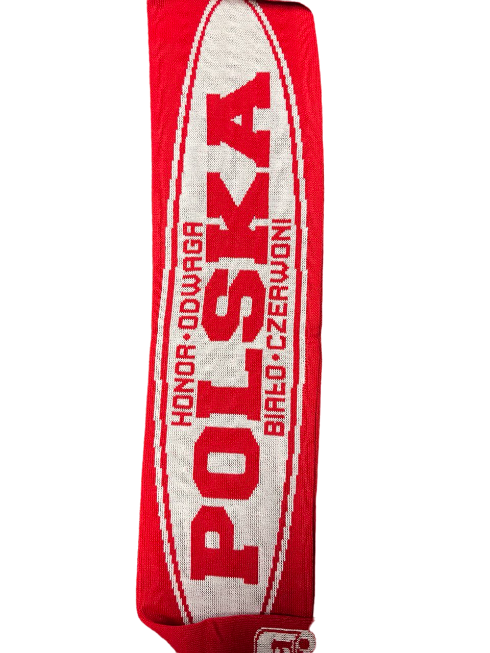 Polska Bialo Czerwoni Honor Odwaga Oval Design Distressed Eagle Red White Polish Scarf