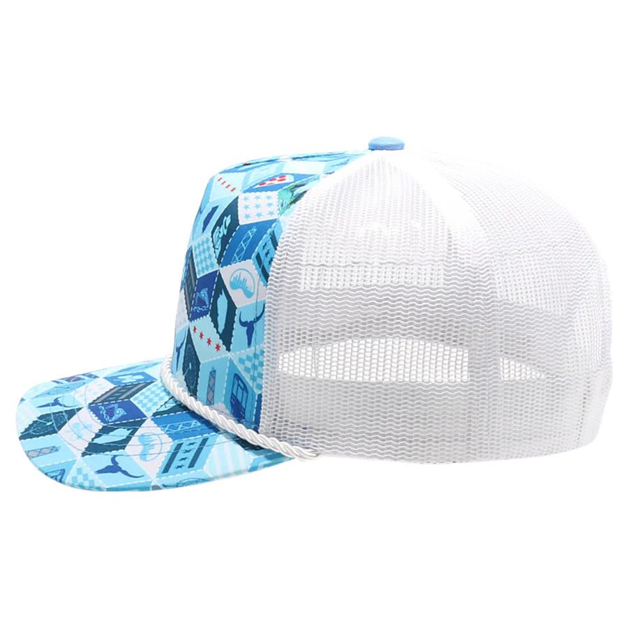 Chicago Polygon Quilt High Frame Roped Hat