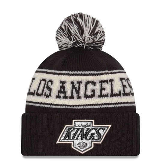 Los Angeles Kings Retro New Era Pom Knit Hat