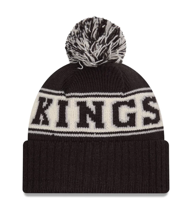 Los Angeles Kings Retro New Era Pom Knit Hat