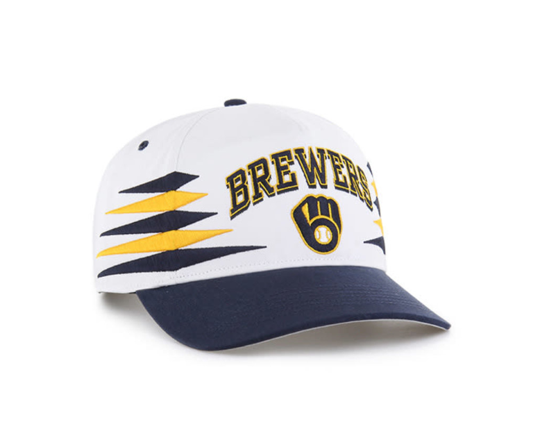 Milwaukee Brewers White Diamond Cut '47 Hitch Hat