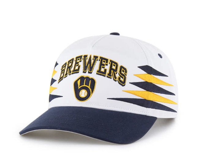 Milwaukee Brewers White Diamond Cut '47 Hitch Hat