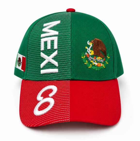 Mexico Tricolor Adjustable Hat