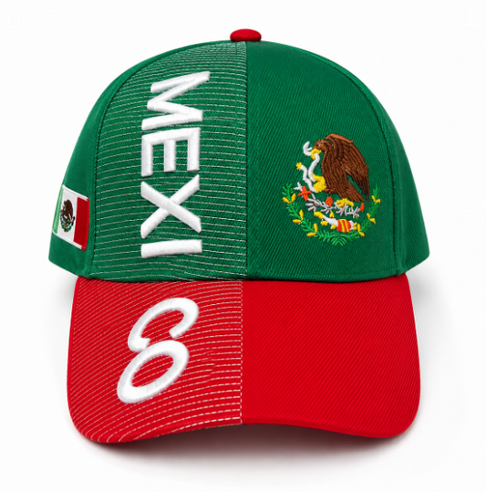 Mexico Tricolor Adjustable Hat