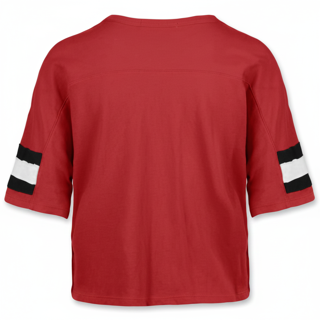 Chicago Blackhawks Racer Red Double Scout Women's Cropped Tee