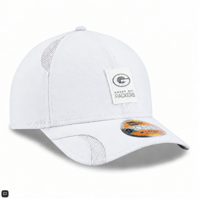 Men's New Era Gray Green Bay Packers 2025 Sideline M-Crown 9FORTY Adjustable Hat