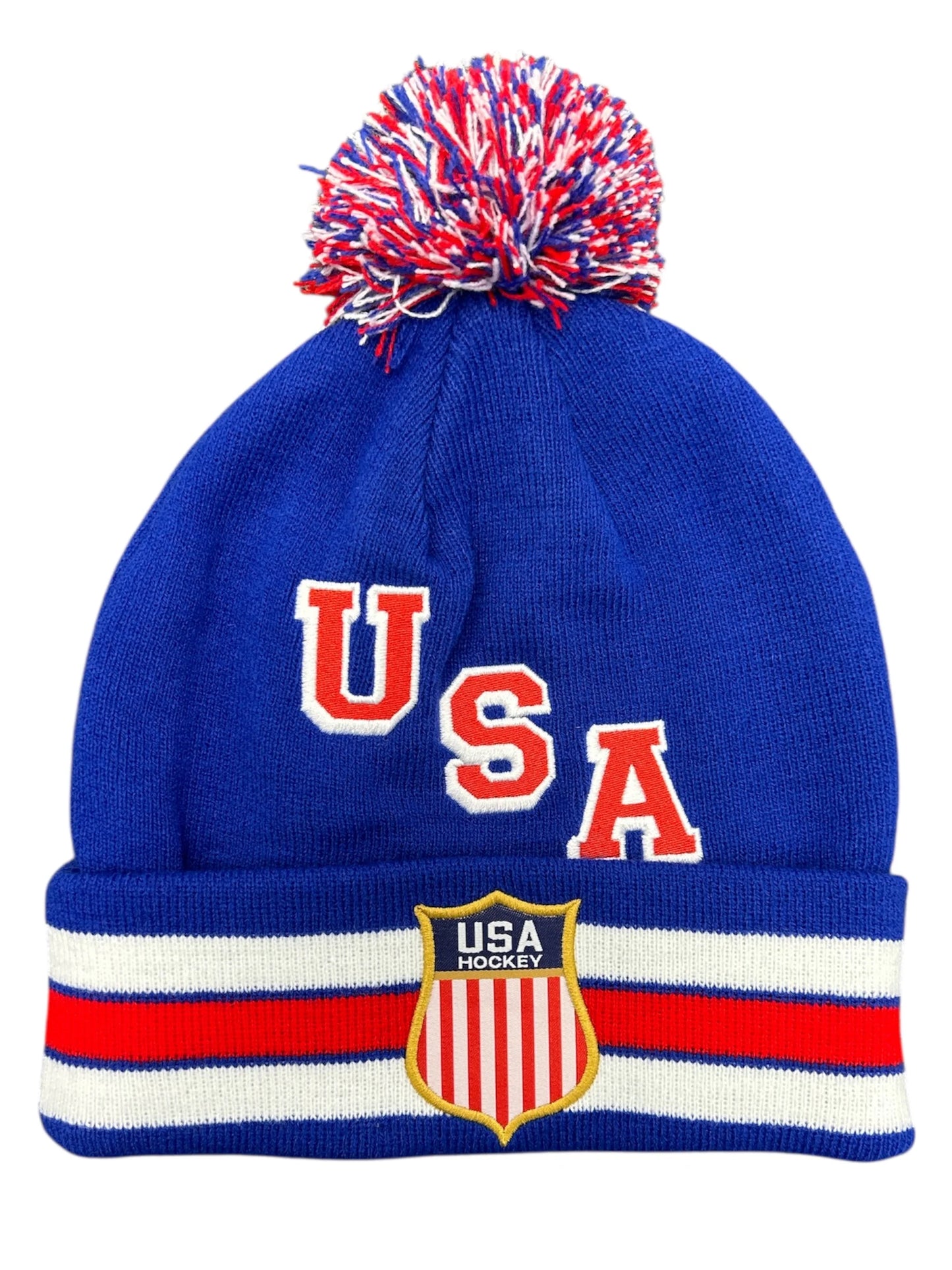 USA 2026 Hockey Shield Official Licensed Blue Knit Hat