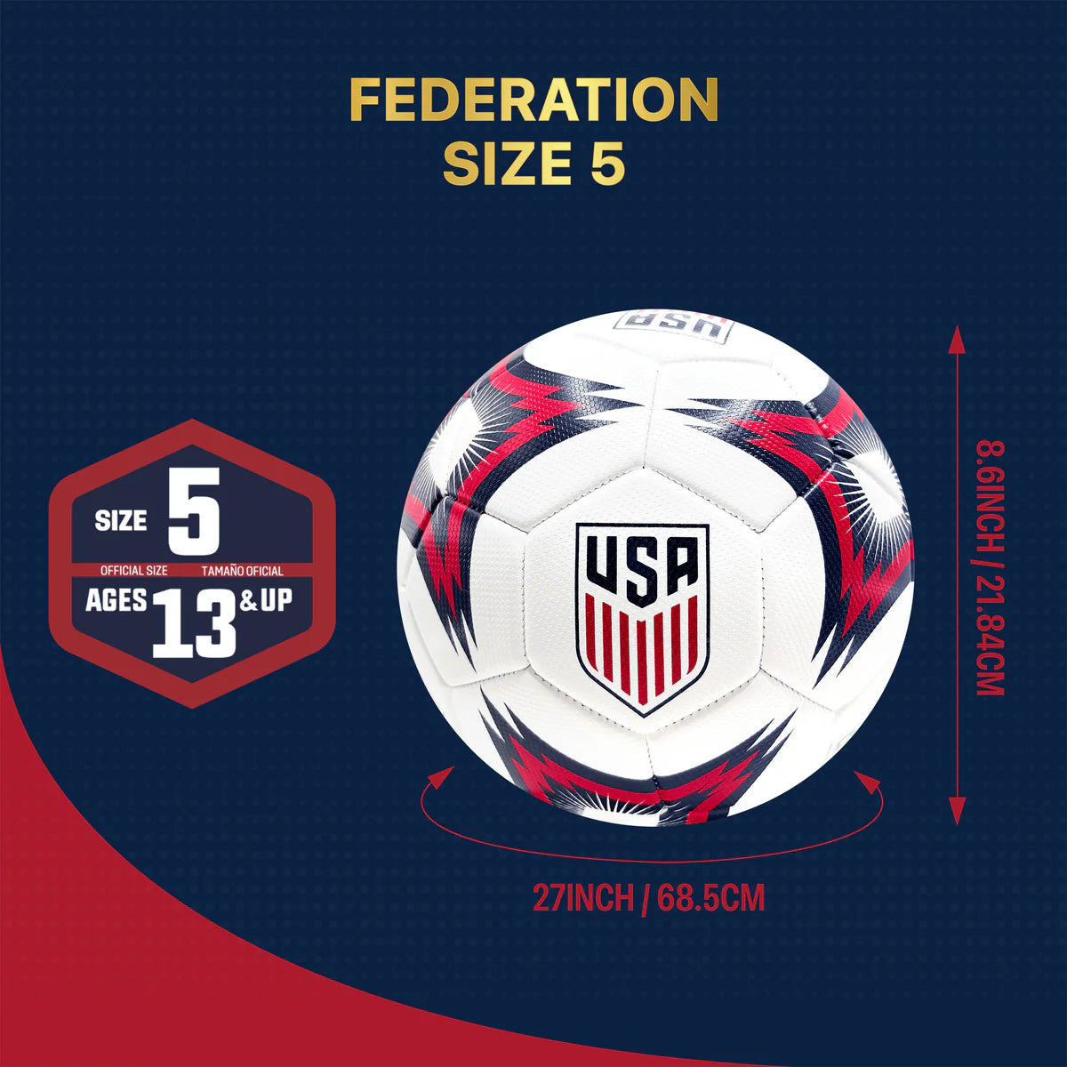 USA Soccer Ball - Size 5