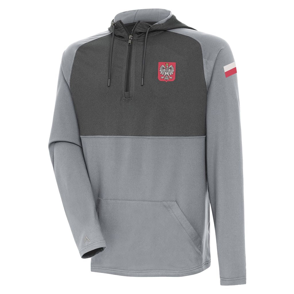 Polska Antigua Fearless 1/4 Zip Hoodie - White