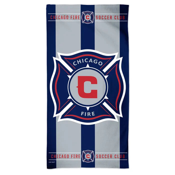 Chicago Fire Retro Logo Spectra Beach Towel 30" x 60"