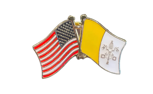 USA & Vatican Flag Pin