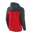 Chicago Blackhawks Fanatics Down and Distance Full-Zip Hoodie - Heather Red/Heather Charcoal