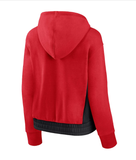 Chicago Bulls Fanatics Women's Iconic Halftime Colorblock Pullover Hoodie - Red