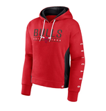 Chicago Bulls Fanatics Women's Iconic Halftime Colorblock Pullover Hoodie - Red