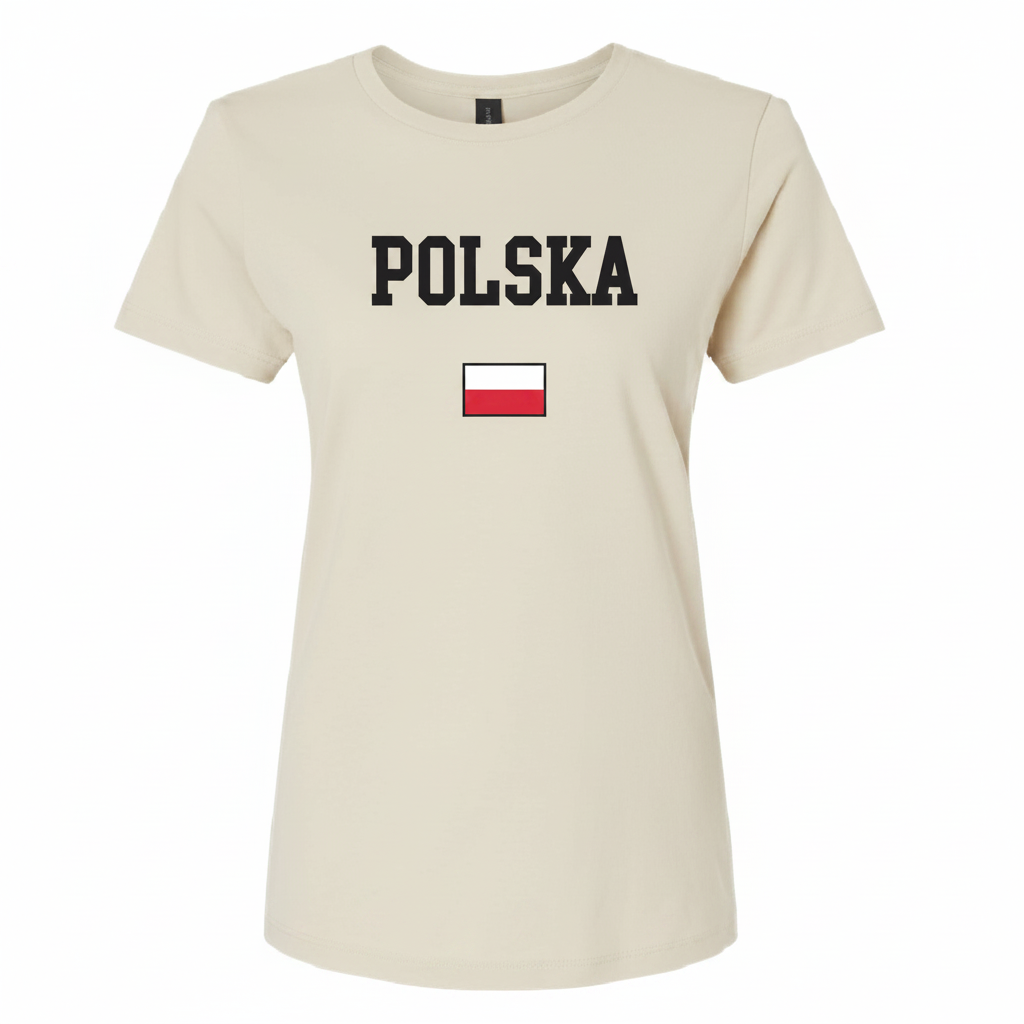 Women's Polska National T-Shirt - White/Cream/Red