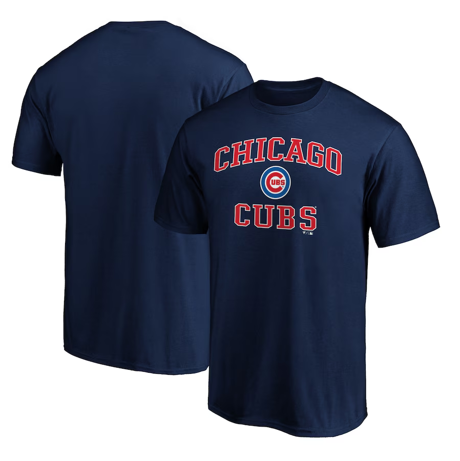 Chicago Cubs Heart & Soul T-Shirt with Logo Charcoal