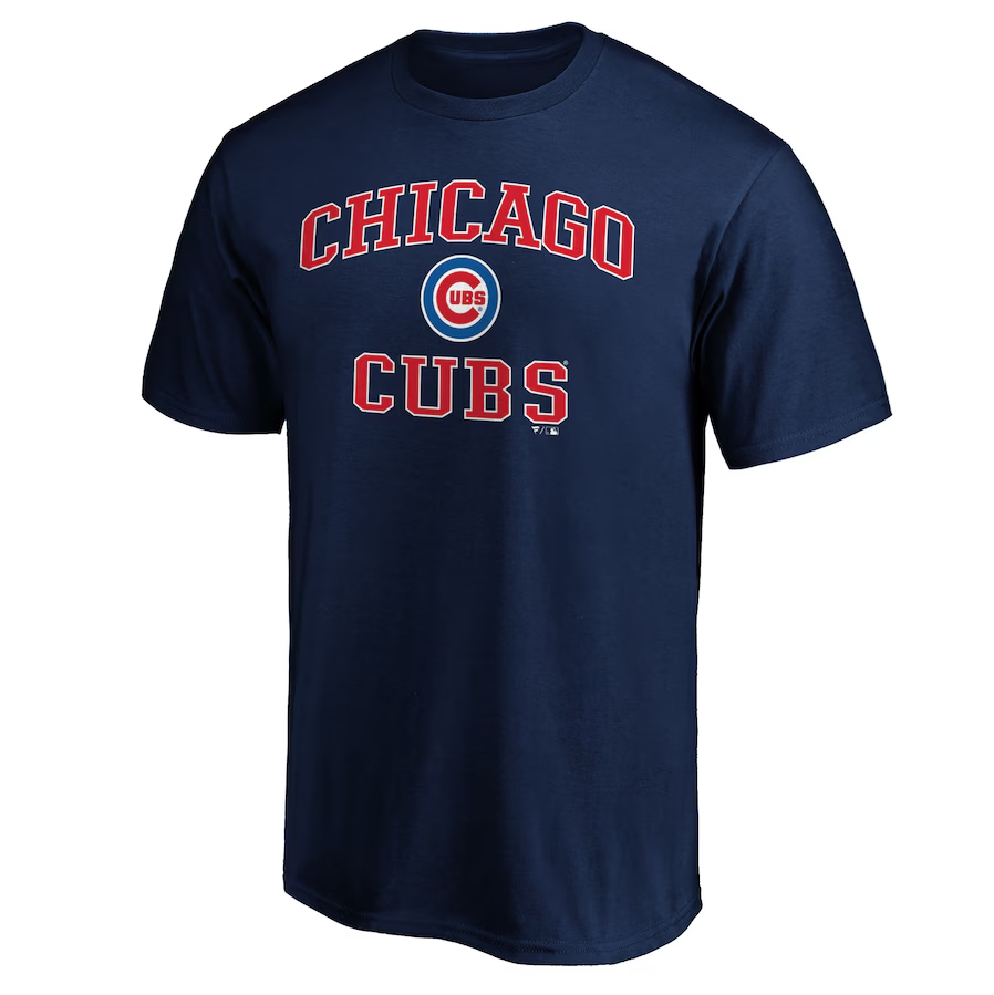 Chicago Cubs Heart & Soul T-Shirt with Logo Charcoal