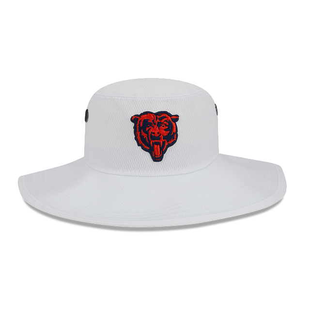 Men's Chicago Bears New Era White 2023 NFL Training Camp Alternate Logo Panama Bucket Hat