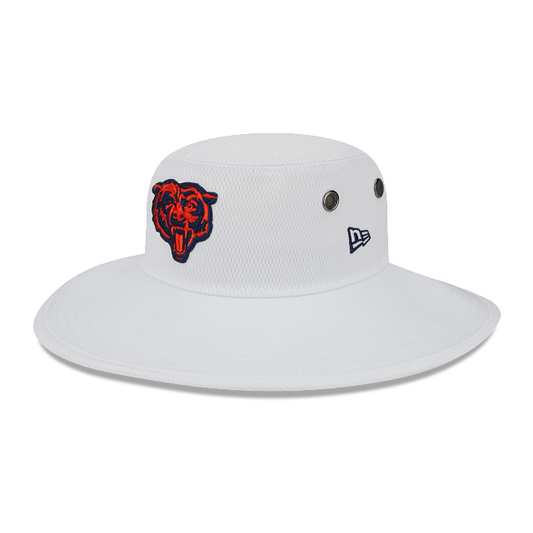 Men's Chicago Bears New Era White 2023 NFL Training Camp Alternate Logo Panama Bucket Hat