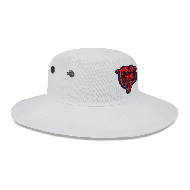 Men's Chicago Bears New Era White 2023 NFL Training Camp Alternate Logo Panama Bucket Hat