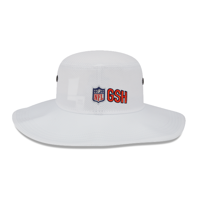 Men's Chicago Bears New Era White 2023 NFL Training Camp Alternate Logo Panama Bucket Hat