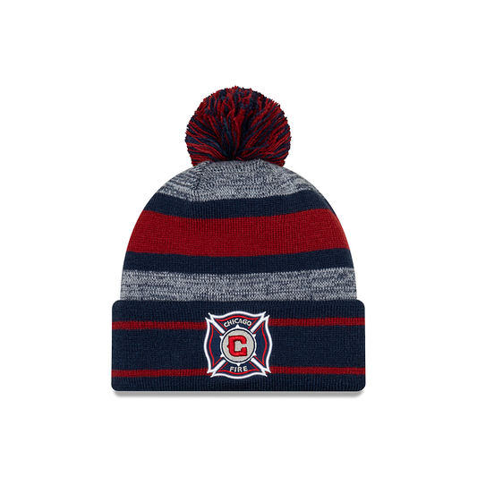 Chicago Fire New Era Pom Knit Hat