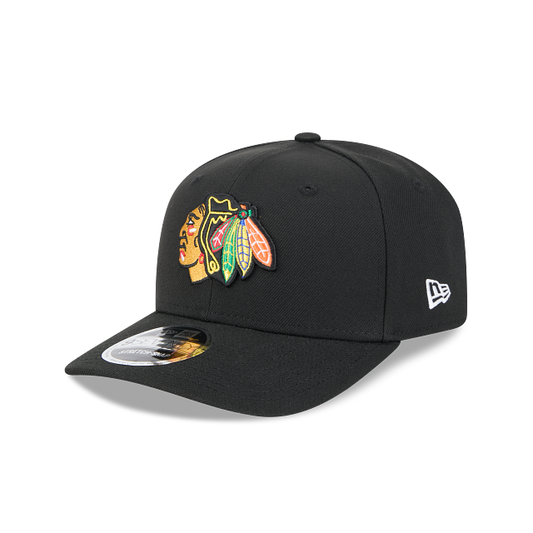 Chicago Blackhawks New Era 9SEVENTY Black Snapback Adjustable Hat