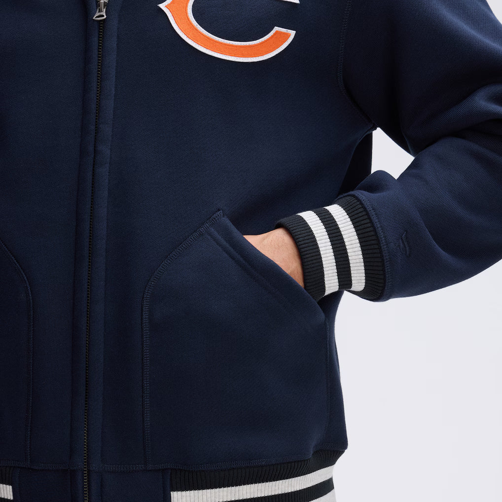 Chicago Bears Fanatics Iconic Fleece Full-Zip Jacket - Navy
