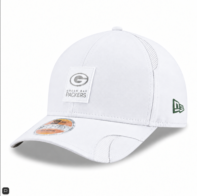 Men's New Era Gray Green Bay Packers 2025 Sideline M-Crown 9FORTY Adjustable Hat