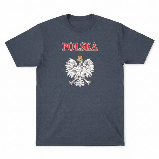 Polska National Eagle T-Shirt - Heather Gray