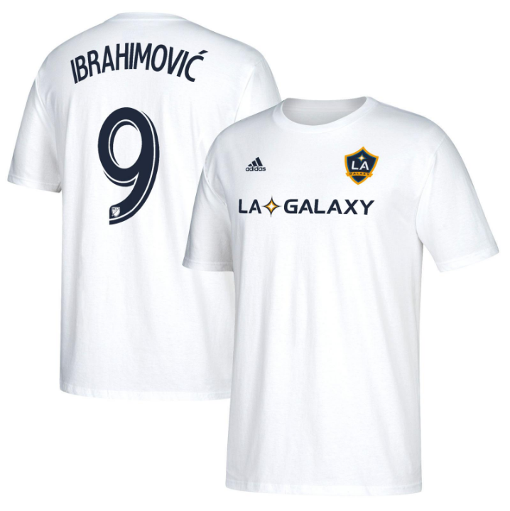 LA Galaxy Zlatan Ibrahimovic Navy Name & Number T-Shirt