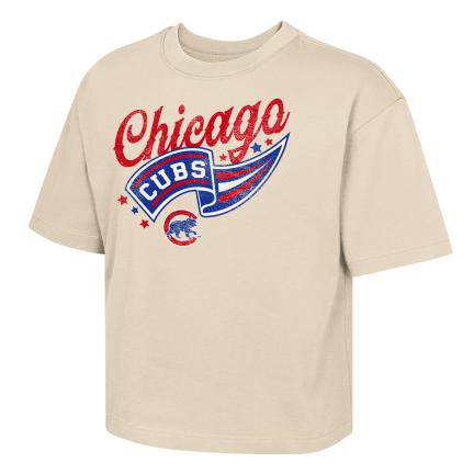 Chicago Cubs Fly the Banner Boxy Youth Tee