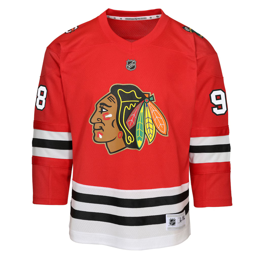 Bedard Chicago Blackhawks Youth Red Centennial Replica Hockey Jersey