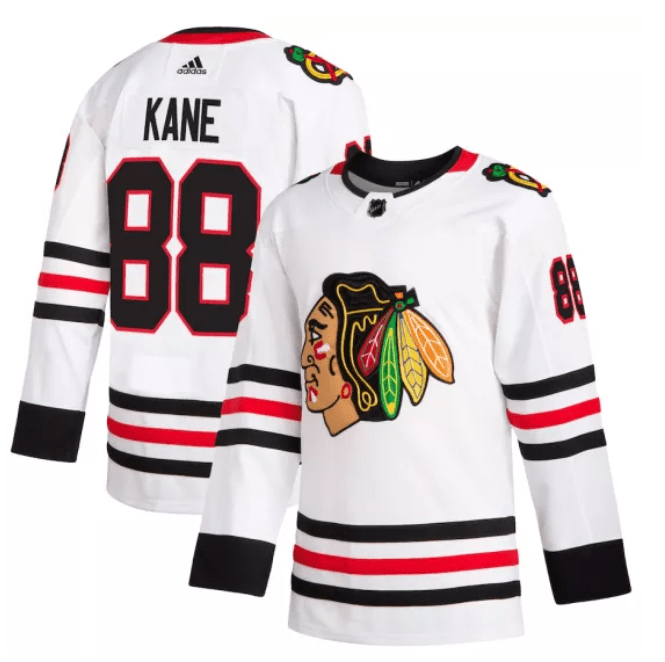 Man's Chicago Blackhawks Patrick Kane adidas Home Authentic Primegreen Player Jersey White