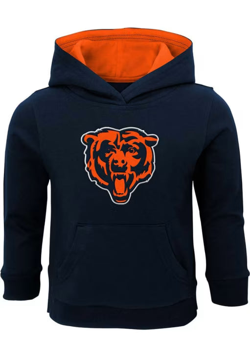 Chicago Bears Kids Embroided Navy Blue Prime Hooded Sweatshirt